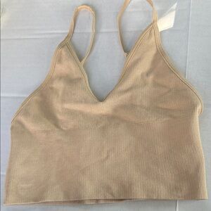 Talula Nude/Beige Ribbed Bralette XS